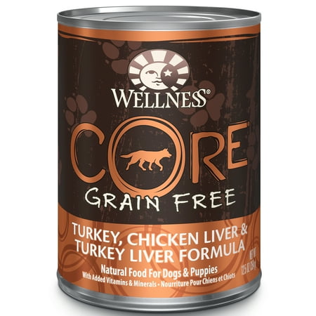 UPC: 0076344079408 | Wellness CORE Natural Wet Grain Free Canned Dog Food  Turkey & Chicken  12.5-Ounce Can (Pack of 12)