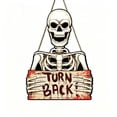 thumbnail image 5 of Halloween Wooden Hanging Sign Spooky Pumpkin NO ENTRY Door Plaque Outdoor Front Porch Yard Decor, 5 of 6