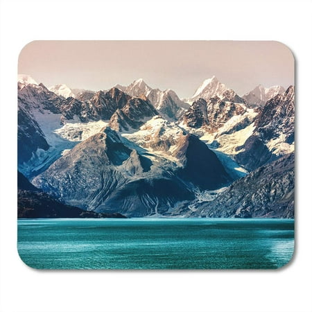 LADDKE Glacier Bay National Park Alaska USA Cruise Travel View of Snow Capped Mountains at Sunset Amazing Mousepad Mouse Pad Mouse Mat 9x10