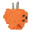 Axis YLCT-10 3-Outlet Heavy-Duty Grounding Adapter (Orange)