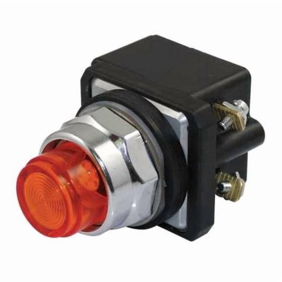 Dayton Pilot Light, LED, 120VAC/DC, 30mm, Chrome, RD 30G398