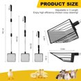 thumbnail image 6 of Chicken Poop Scooper, NOGIS 3 in 1 Litter Scooper (22.4-41.9inch) Stainless Steel Handle,Adjustable Poop Scooper for Chicken Coop, Multifunctional Litter Sifting Shovel,Chicken Coop Accessories, 6 of 7