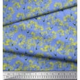 thumbnail image 3 of Soimoi Blue Heavy Canvas Fabric Yellow Mustard Leaves Fabric Prints By Yard 58 Inch Wide, 3 of 3