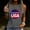 A1159 Gray, variant on Women's Sleeveless Tank Top with Circular USA Logo and Stars, Modern Patriotic Design for Everyday Summer Wear
