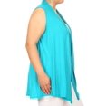 thumbnail image 2 of Women's Plus Size Open Front Sleeveless Vest Loose Fit Casual Solid Office Wear, 2 of 6