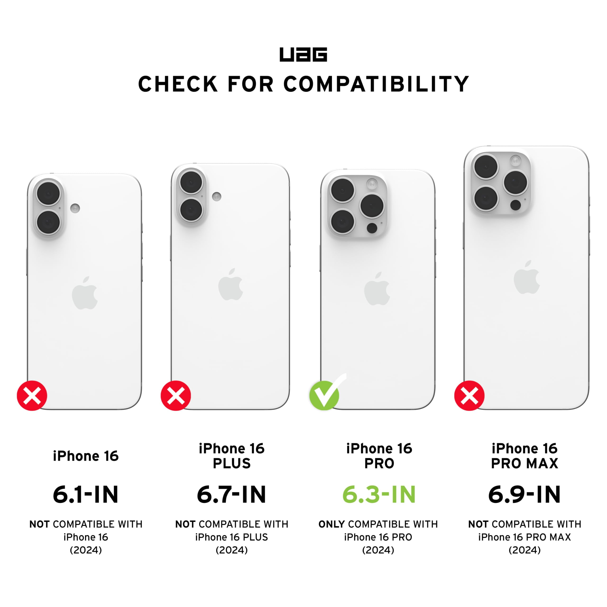 UAG iPhone 16 Pro Case 6.3" Plasma XTE - Compatible with MagSafe Charging & Kickstand Rugged Shockproof Anti-Slip Military Grade Protective Cover, Black/Orange