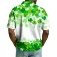 thumbnail image 5 of Men's St. Patrick's Day Shamrock Polo Shirt Short Sleeve Half Zip Casual Top, 5 of 9