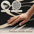 thumbnail image 6 of ODIKA 6'x9' Washable Area Rug Black Beige Abstract Geometric Swirl Design Elegant Flowing Lines and Circular Accents for Dining Room, Under Table, Office Décor, Non-Slip Chair-Friendly, 6 of 7