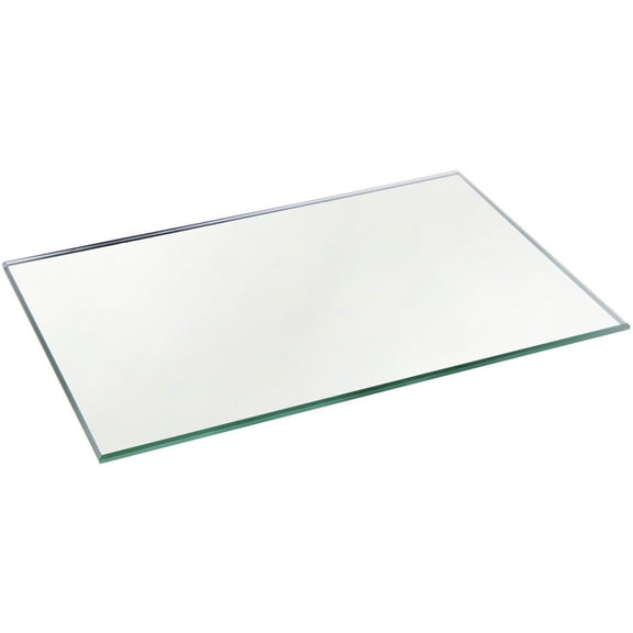 Plymor 4" x 6" Rectangle, 3mm Thick Non-Beveled Glass Mirror, Pack of 2