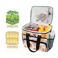 thumbnail image 2 of FORMRS Insulated Cooler Bag 24 Cans Capacity Soft Leakproof Lunch Box with Side Pockets, Floral Orange, 2 of 7