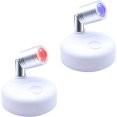 thumbnail image 1 of LED Closet Light, 2 Pack Indoor RGB Spotlight Wireless Battery Operated with Remote Control LED Night Light for Cabinet Kitchen Bedroom Painting Statue Display Cabinet (Straight Lamp Holder), 1 of 5