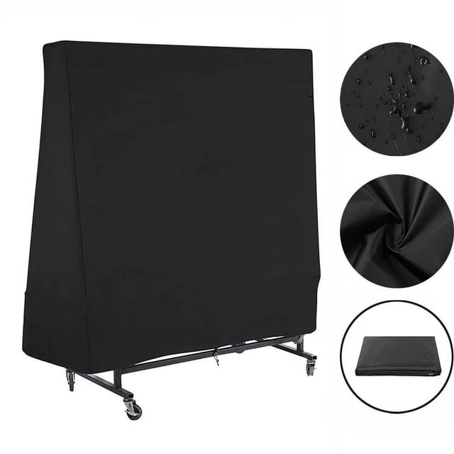 Housse de tennis de table de Qualité Supérieure, Imperméable, pour tennis de table, pour l'Extérieur et l'Intérieur, Noire