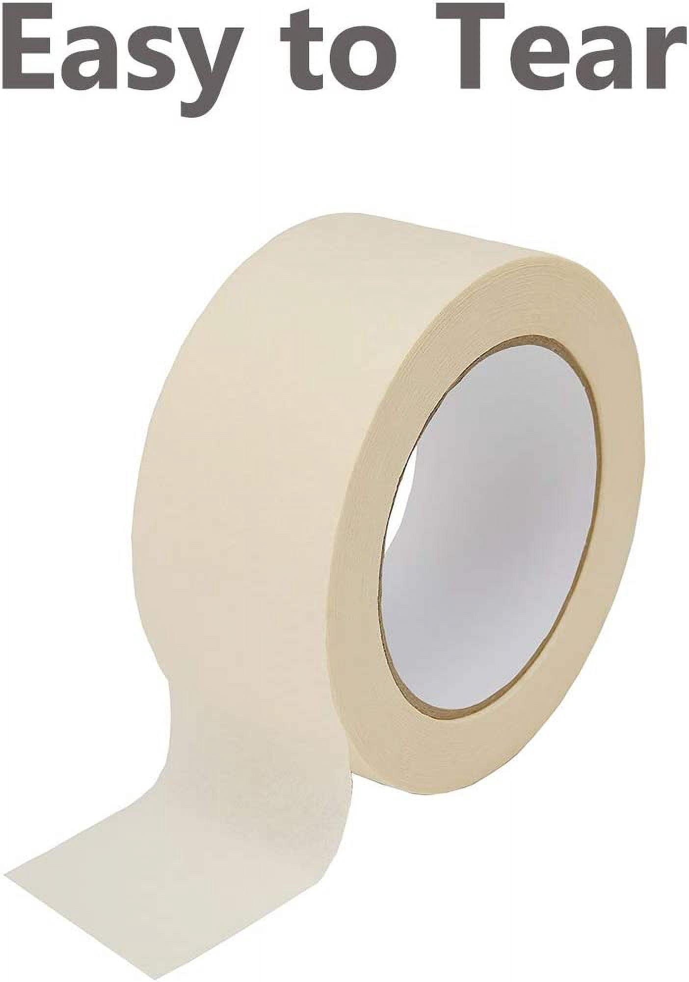 Wide Masking Tape 2 inches, White Masking Tape Bulk Multi Pack, General Purpose & High Performance, 1.95 inches x 55 Yards x 4 Rolls (220 Total Yards)