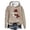 Beige, variant on Ladies' Christmas Letter Print Round Neck Pullover Sweater Beige XXL