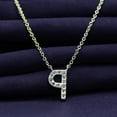 thumbnail image 6 of 18K Yellow Gold Plated Initial Necklace | Moissanite Diamond Alphabet Necklace | Dainty Necklaces for Her | Letter "P" Pendant Necklace |18" + 2" Adjustable Chain, 6 of 6