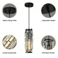 thumbnail image 5 of LMQNINE K9 Crystal Pendant Light,Adjustable Ceiling Light for Kitchen Island,Bedroom,Dining Room,E26 Base Black,1-Pack, 5 of 8