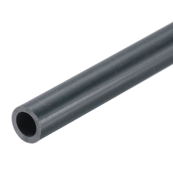 Unique Bargains PVC Rigid Round Pipe 4mm ID 6mm OD 8" Length Dark Grey High Impact for Water Pipe, Crafts, Cable Sleeves