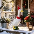 thumbnail image 6 of AuroraX 19 inch Porch Goose Christmas Outfits , Red Santa Hat and Scarf 23" Porch Goose Clothes Sets 17 inch Seasonal Xmas Winter Decorations for Home Outdoor Plastic Goose Accessories, 6 of 6