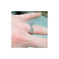 thumbnail image 4 of Womens 3/4ct Twist Engagement Matching Ring Set Semi Mount Setting Vintage White Gold, 4 of 4