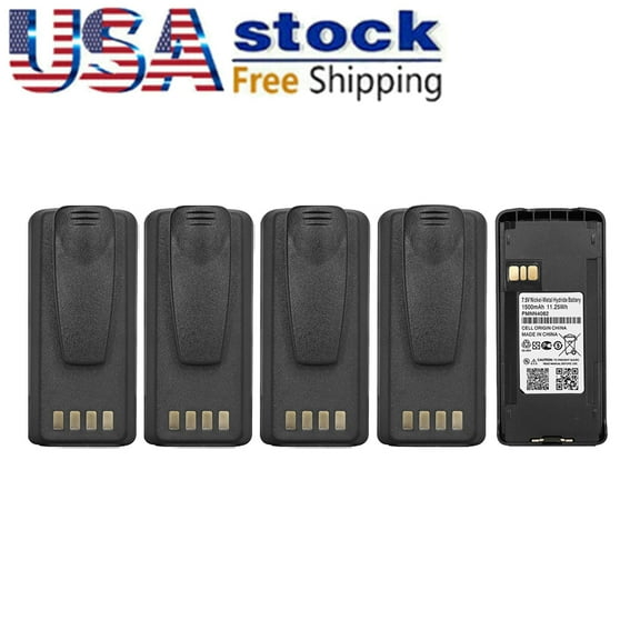 5Pack PMNN4082 Ni-MH 1500mAh Battery Fits for CP185 EP350 CP476 CP477 CP1300  CP1660 radio