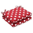 thumbnail image 2 of Pillow Perfect Outdoor/Indoor Polka Dot Black Square Corner Seat Cushions, 2 Count (Pack of 1) Square Corner Seat Cushions, 18.5" x 16", 2 of 2