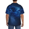 thumbnail image 3 of Balery Pegasus Night Sky Camisa Casual de Manga Corta con Botones para Hombre, Texturizada, Estilo Cubano, para Playa, Verano-3X-Large, 3 of 5