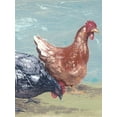 thumbnail image 2 of Reynolds, Jade 19x24 Gold Ornate Wood Framed with Double Matting Museum Art Print Titled - Farm Life-Chickens I, 2 of 4