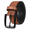 1457HS-Brown, variant on Men's Casual Leather Jeans Belts Vintage Leather Engraved Strap with Single Prong Buckle