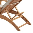 thumbnail image 6 of Linon Killick Slat Back Acacia Outdoor Chaise Lounge with Cushion, Natural/Antique White, 6 of 7