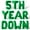 Green, variant on Letter Balloons - 5TH YEAR DOWN 16" Inch Alphabet Letters Foil Mylar Balloon 5th Birthday Party Banner (Blue)