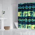 thumbnail image 3 of Tropical Paradise Palm Tree Shower Curtain 72x84, Quick-Dry Fabric with Ocean Beach Sunset Scene, Boho Bathroom Decor with Hooks, 3 of 5