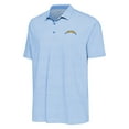 thumbnail image 2 of Men's Antigua Powder Blue/White Los Angeles Chargers Intersect Polo, 2 of 3