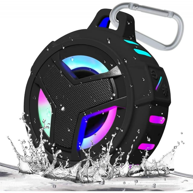 Altavoz de ducha Bluetooth EBODA impermeable portátil TWS IP67 negro