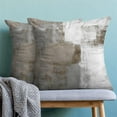 thumbnail image 2 of Brown Grey Throw Pillow Covers, Taupe Modern Abstract Art Painting Throw Pillows for Couch, Gray White Pillow Covers 20x20 Inch 2 Pcs Square Cushion Cover Gift for Couch Sofa, 2 of 6