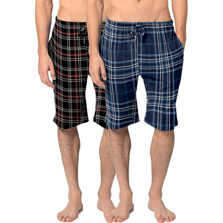 Andrew Scott Men s 2 Pack Cotton Flannel Fleece Pajama Lounge