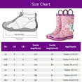thumbnail image 4 of Toddler Rain Boots Kids Waterproof Printed Boys Girls Natural Rubber Rainboots with Handles,Pink Unicorn, 6T, 4 of 8
