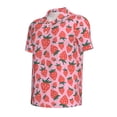 thumbnail image 2 of Rocae Cartoon Strawberry for Men's Short Sleeve Polo Shirt, Quick Drying Performance Moisture Wicking Sports Men's Golf Shirt Small, 2 of 9