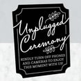 thumbnail image 2 of Big Dot of Happiness Black Unplugged Ceremony Sign - No Cell Phone Wedding Decor - Printed on Sturdy Plastic - 10.5 x 13.75" Sign with Stand - 1 Piece, 2 of 8