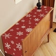 thumbnail image 3 of Christmas Table Runner, Seasonal Winter Snowflake Red Merry Christmas Theme Xmas Coffee Table Center Decor for Family Kitchen Outdoor Farmhouse Holiday Party Table Decorations, 13"x90", 3 of 6