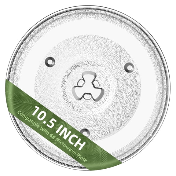 Gemroom 10.5 in Small-Coupler Microwave Glass Plate for GE Microwave Compatible With Small-Coupler 10 1/2" GE Microwave Turntable Plate replace part # WB49X10185