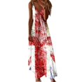 thumbnail image 2 of SMihono Robe Maxi Bohème d'Été pour Femmes Grande Taille Robe Longue Sans Manches Imprimée Jour de l'Indépendance Robe de Plage, 2 of 5