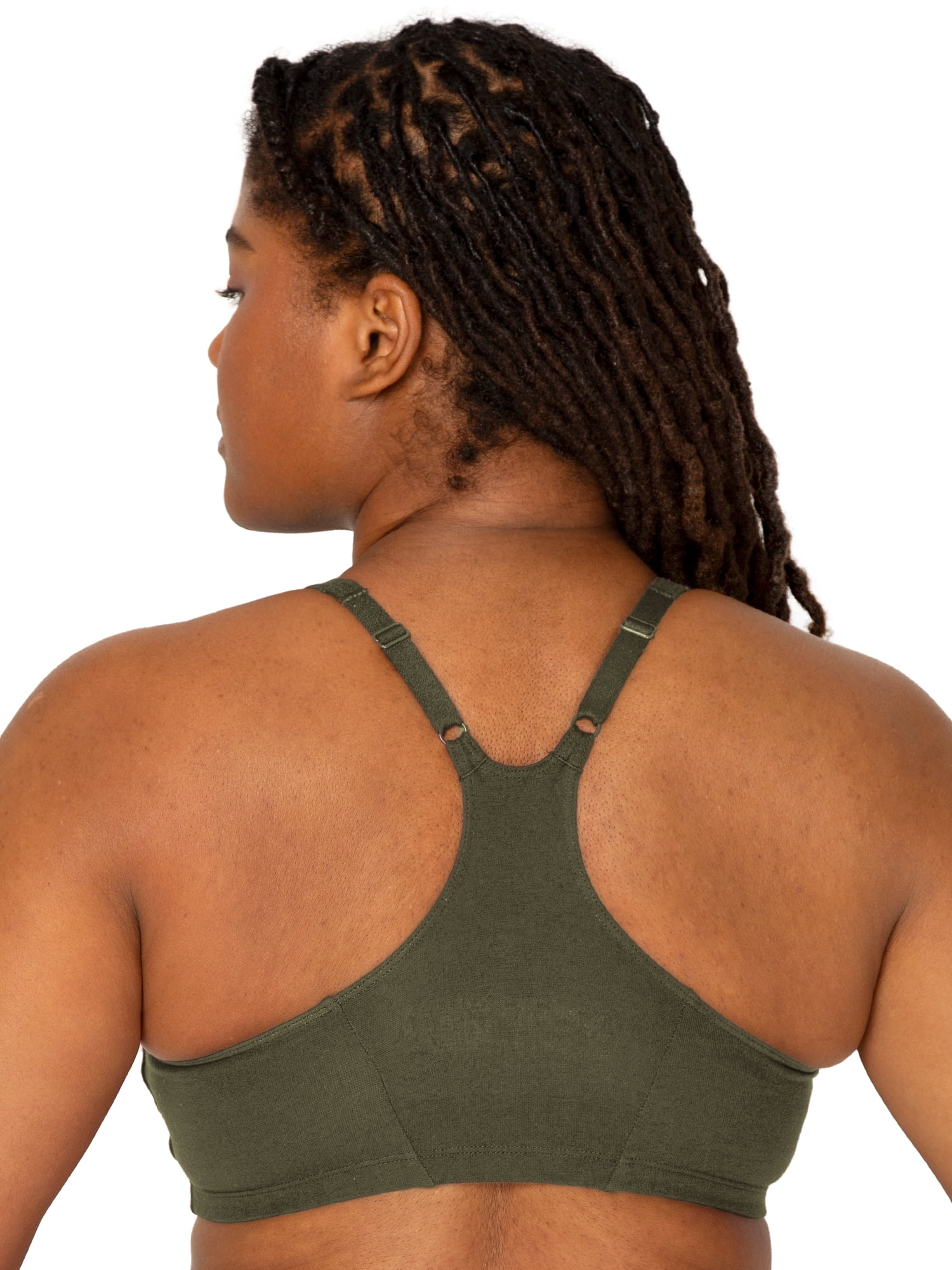 Fruit of the Loom Women's Shirred Front Racerback Sports Bra, Style-90011, 3-Pack