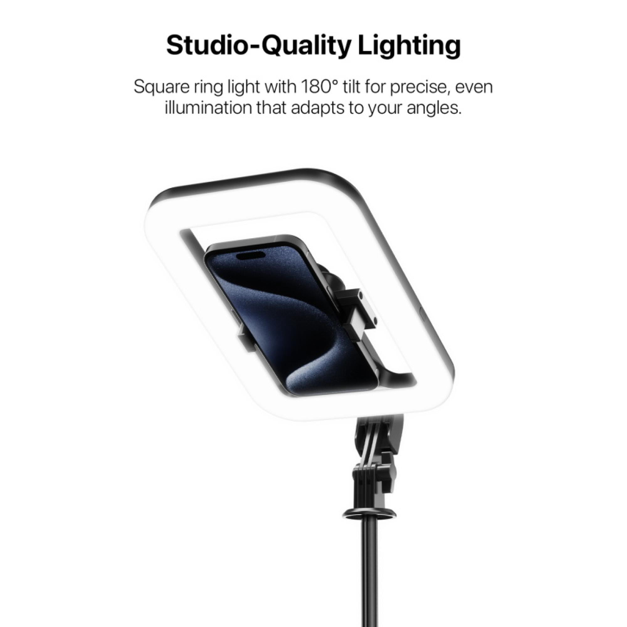 Adjustable Aluminum Alloy Selfie Ring Light Tripod Stand with 9" – Adjustable Aluminum Alloy, Ideal for Content Creators, Professionals & Gifts