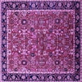 thumbnail image 1 of Ahgly Company Indoor Square Oriental Purple Industrial Area Rugs, 3' Square, 1 of 4