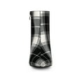 thumbnail image 6 of BLISSFUL STEP Women's Ankle Boots Plaid Stiletto Heel Pointy Toe Side Zipper Dress Boots Black White 9, 6 of 7