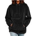 thumbnail image 3 of Oksale Pet Pouch Hoodies for Women Soft Comfy Fleece Sweatshirts with Hood with Pet Carrier Pockets Loose Long Sleeve Winter Warm Clothes Black M, 3 of 9
