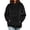 Black, variant on Womens Pet Carrier Hoodie Oversized Fleece Kangaroo Pouch Casual (Pink S)