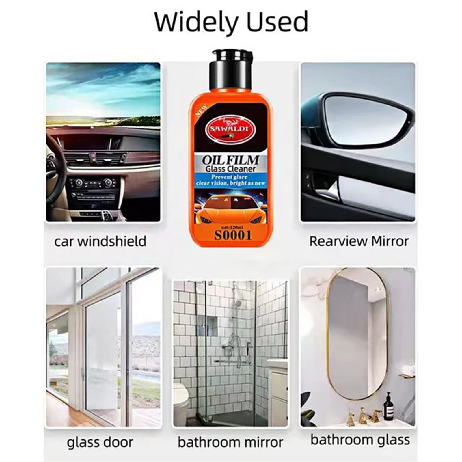 Cadorn Car Oil Film Removal Paste, Glass Stain & Water Mark Cleaner, Auto Windshield Polishing & Decontamination Kit