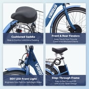 Viribus MC 350 Electric Tricycle for Adults, 24 7-Speed Folding Electric Tricycle with 350W Motor 36V 13Ah Battery Blue,Certified to UL 2849 by SGS