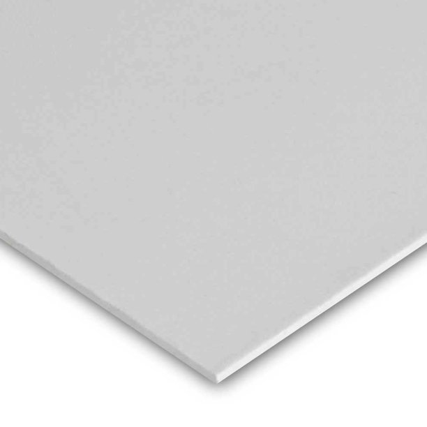 High Impact Polystyrene Styrene Plastic Sheet .020' x 48' x 96' White (HIPS)